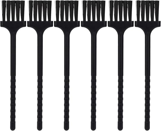 Detail Cleaning Brush for Tight Spaces | 6-Pack Tough Nylon Bristle for Coffee Grinder & Keyboard | Multi-Purpose Dusting Tool for Electronics, Shavers, & Small Appliances