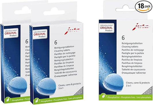 3-Phase Espresso Cleaning Tablets,Coffee Cleaning Tablets, Deep Clean,Provide Lasting Protection (18 Tablets)