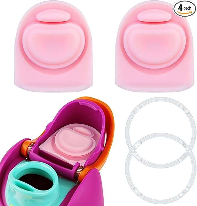 2 Sets Replacement Stopper and O Ring Gasket Compatible with Owala FreeSip 24oz 32oz,Water Bottle Lid Insert Cap Silicone Seal Parts for Owala 16/19/24/32/40oz Mouthpiece Accessories