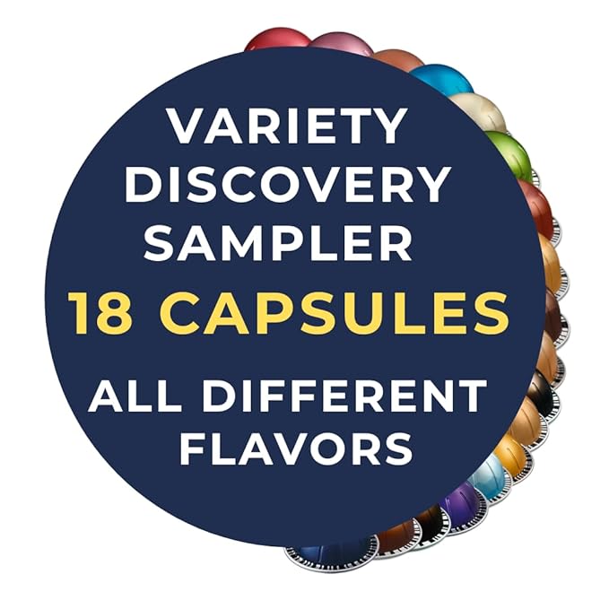 Coffee Capsules Variety Pack, 36 Pods (18 Assorted Flavors) - Discovery Sampler Gift Box