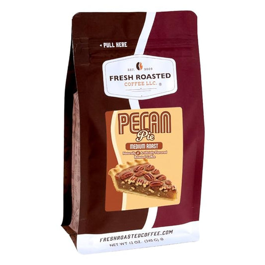 Fresh Roasted Coffee, Pecan Pie Flavored Coffee, 12 oz, Medium Roast, Kosher, Ground