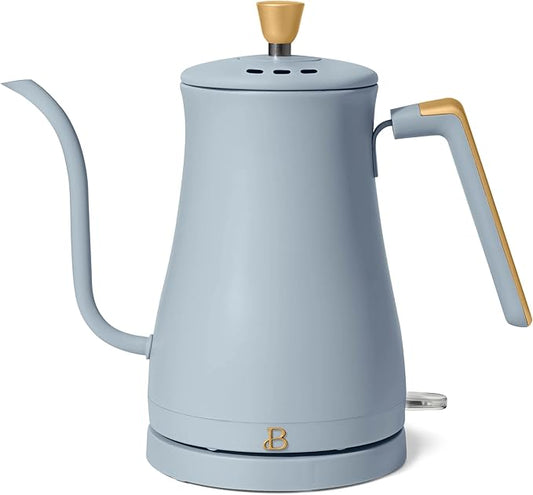 1-Liter Electric Gooseneck Kettle, 1200W Fast Heating Pour Over Coffee and Tea Kettle with Precise Spout (Cornflower Blue)