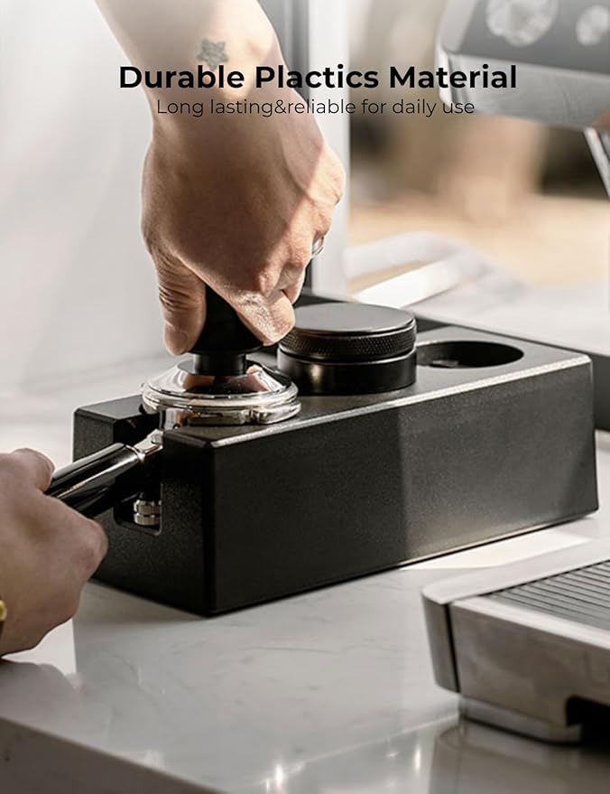 Multifunctional Espresso Tamping Station|Universal Fit Espresso Accessories Organizer|Barista Tool Organizer for 51 54 58mm Portafilter, Tamper&Distributor
