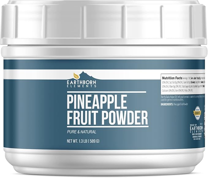 Earthborn Elements Pineapple Fruit Powder 1.3 lb, Pure & Natural, Smoothie Mix-In