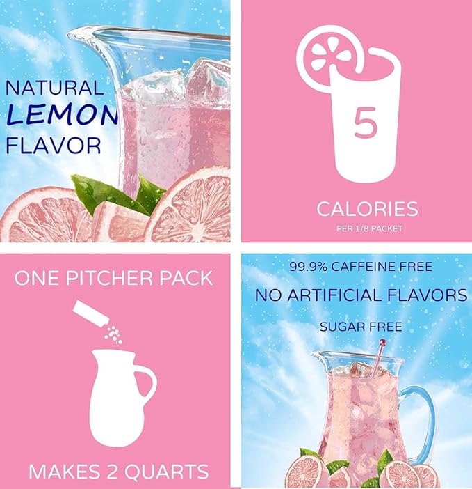 Crystal Light Pink Lemonade Drink Mix, 12-Quart 2.9-Ounce Canister (Pack Of 3)