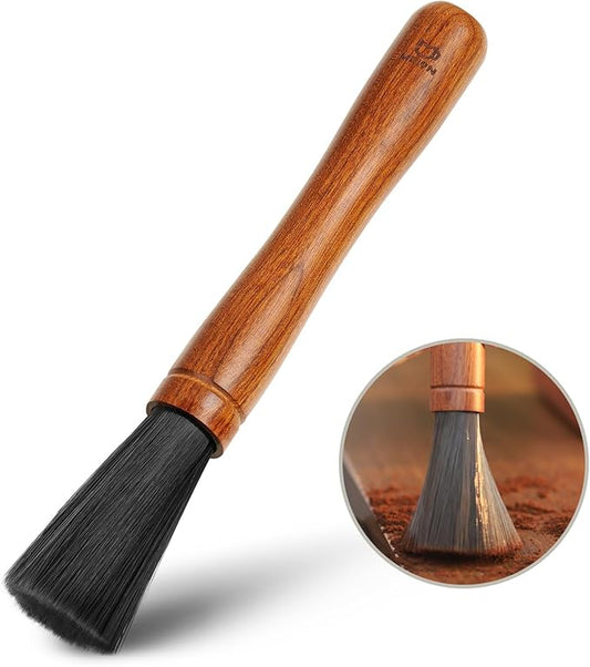 MEION Coffee Grinder Brush, Espresso Brush Tool, Mahogany Coffee Cleaning Brush Coffee Brush Grinder Cleaner Espresso Cleaning Brush Barista Tools for Coffee Lovers