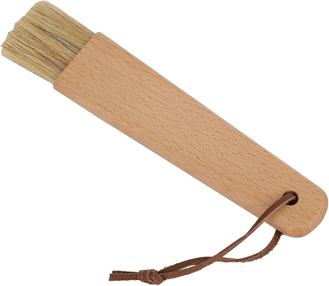 Coffee Grinder Cleaning Brush, Beech Handle Espresso Machine Cleaner Tool with Bristle Brush Barista Dusting Accessories for Camping Home Kitchen Gadget
