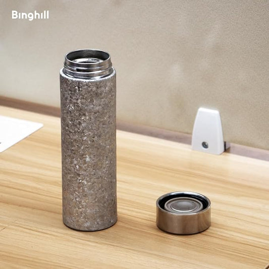 16oz Pure Titanium Insulated Water Bottle, Double Wall Vacuum, Lightweight, BPA-Free, for Hot or Cold Drinks, Pure Titanium Liner Shell Perfect for Coffee, Tea, Milk, Juice, High Appearance Gifts