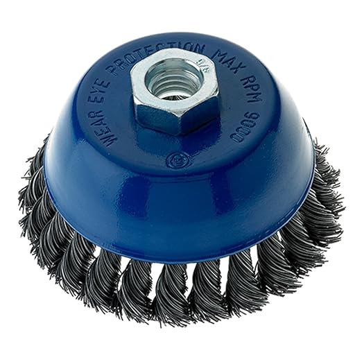 Mercer Industries 189030 - 4" x 5/8"-11 Knot Cup Brush, .020 Carbon Steel Wire