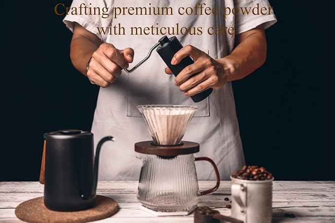 Burr Coffee Grinder 2-in-1 Manual/Electric, 40mm Stainless Steel Conical Burr Coffee Bean Grinder, USB Rechargeable Home Use, 16 Grind Levels for Espresso/Drip/French Press/Mocha (Black)
