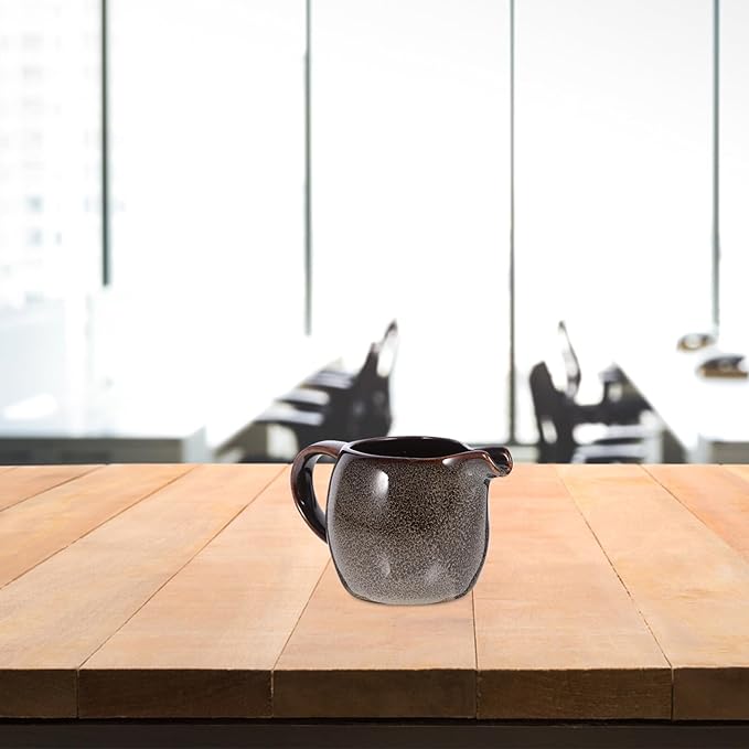 ABOOFAN Mini Creamer Pitcher Ceramic Creamer Jugs Mini Sauce Pitcher Porcelain Classic s Milk Coffee Syrup Jar Server Dipping Bowls grey