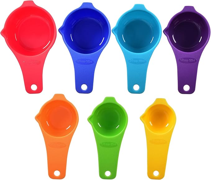 DOTINGHUX Measuring Cups and Spoons Set of 15,Assorted Colors