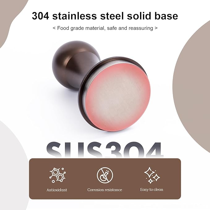 58mm Espresso Tamper with Mat Flat Stainless Steel Base,Spring-Loaded Calibrated-Espresso Hand Tampers,Barista Tools Coffee Tamper for Espresso Coffee Machine