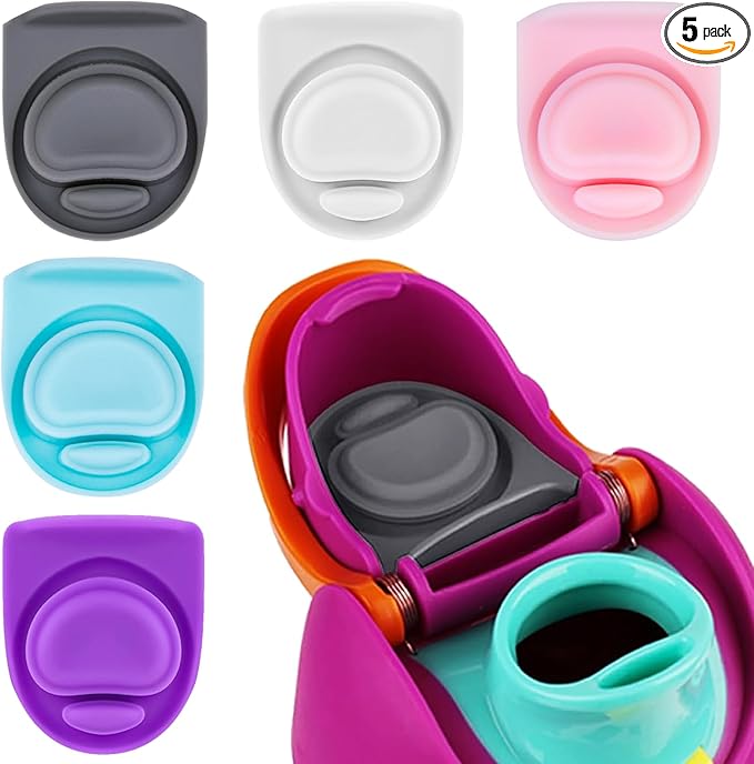 5 Pcs Replacement Seal Stopper Compatible with Owala FreeSip 16oz 32oz,Bottle Top Gasket Lid for Owala 16/19/24/32/40oz Seal Mouth Cap Silicone Stopper Parts Insert Accessories（5 colors 3）