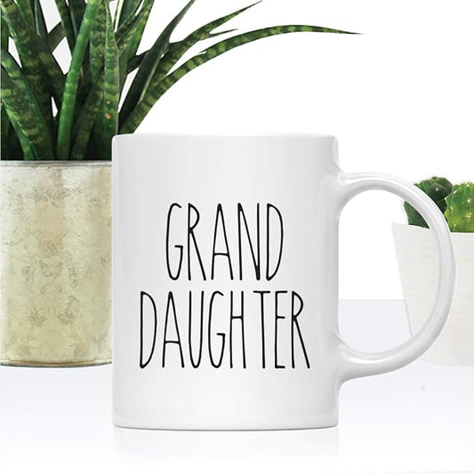 Andaz Press Simple Rustic Farmhouse Kitchen Decor 11oz. Ceramic Coffee Tea Mug Gift, Granddaughter, 1-Pack
