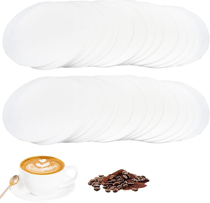 54mm Coffee Paper Filters, 500 Pcs Espresso Filter Papers for Portafilter Machines, 2.12 Inch Disposable Round Puck Screen Compatible with Standard Espresso Makers
