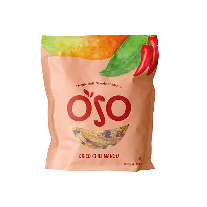 Oso Snacks Dried Chili Mango | 7 Oz Bag | No Sugar Added | No Preservatives | 100% Fruit | No GMO | Simply Fruit. Simply Delicious.
