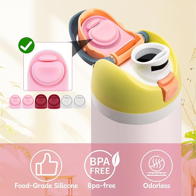6 Pcs Replacement Seal Stopper Compatible with Owala FreeSip 16oz 32oz,Bottle Top Gasket Lid for Owala 16/19/24/32/40oz Seal Mouth Cap Silicone Stopper Parts Insert Accessories（3 colors 5）