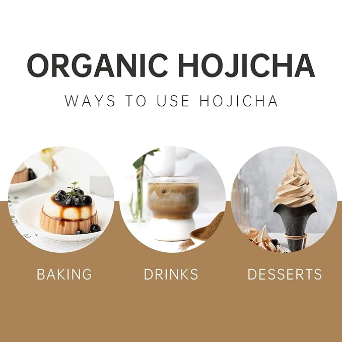Hojicha Powder Organic Matcha Roasted Green Tea Powder Japanese Style (50g)