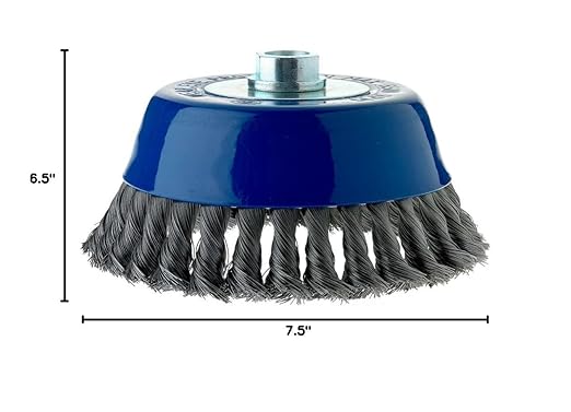 Mercer Industries 189040 - 6" x 5/8"-11 Knot Cup Brush, .014 Carbon Steel Wire