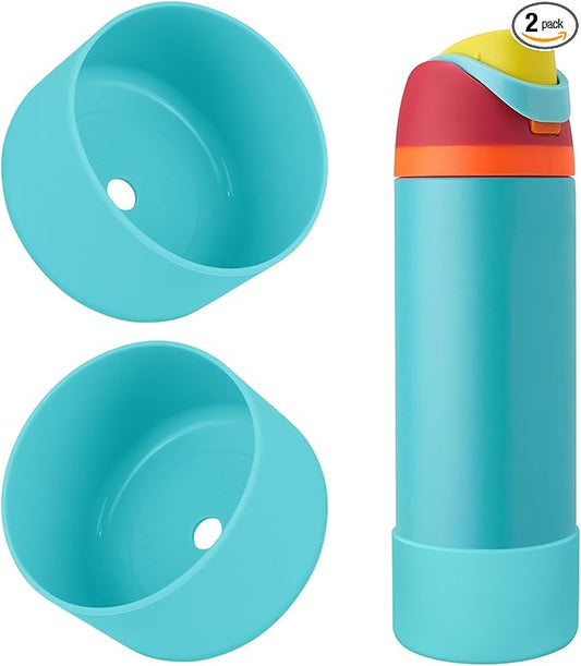 2PCS Silicone Water Bottle Boot, Compatible with Owala 24oz 32oz 40oz, Protective Anti-Scratch & Anti-Dent No Noise Sleeve Cover for FreeSip/Twist/Flip Water Bottles (Summer Sweetness, 24oz)