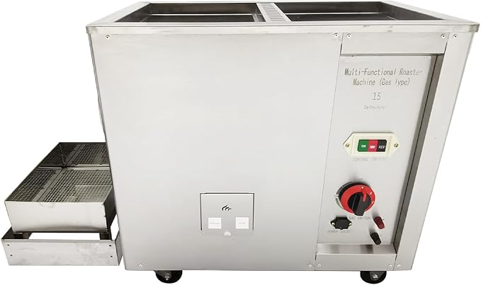 Full-Automatic Gas Type Coffee Bean Roaster 16.5LBS Electric Stainless Steel Coffee Roaster Nuts Bean Roasting Machine 110V 80W