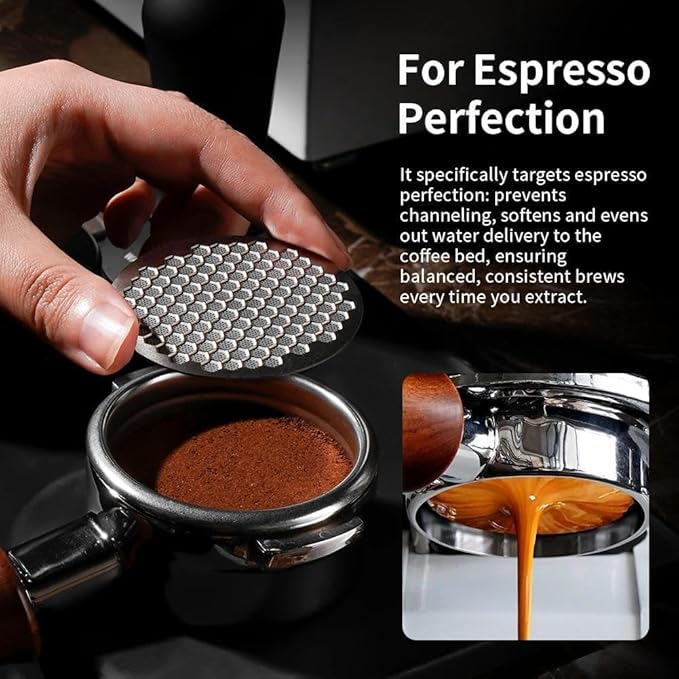 watchget 58.35mm Espresso Puck Screen Reusable Mesh Coffee Filter 0.7mm Thickness Puck Screen Stainless Steel Lower Shower Screen for 58mm Protafilter Basket