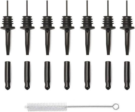Pour Spouts for Liquor Bottles Speed Pour Pourers with Dust Cap 7+7