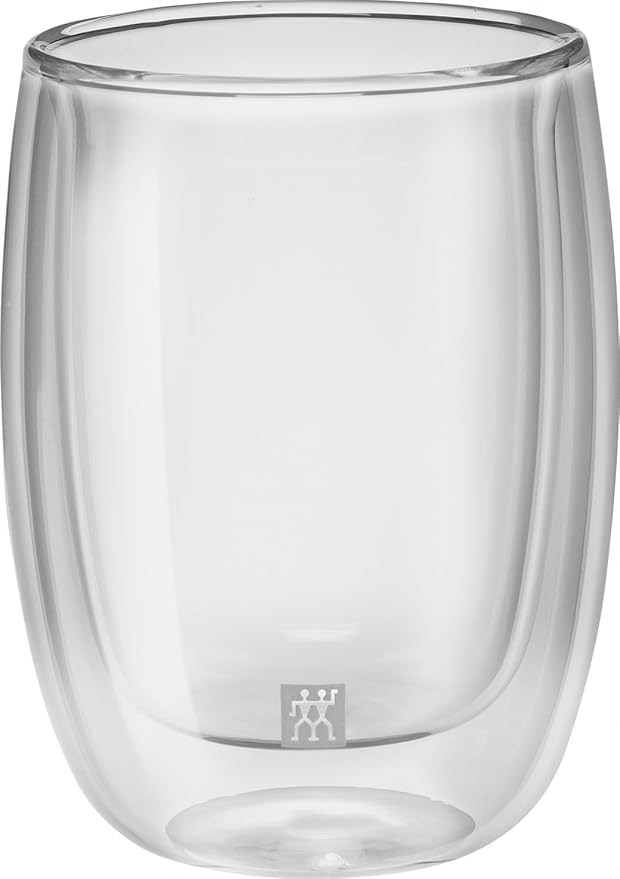 ZWILLING Sorrent 39500-076 Sorrento Double Wall Glass Coffee 6.8 fl oz (200 ml), Set of 2 Pieces, Tumbler, Heat Resistant, Cold Insulation, Double Wall Construction, Coffee Cup, Microwave Safe