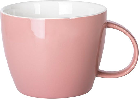 Chic Pink Coffee Mug Soup Bowl Giant Soup Mug, Extra Large Ice Cream Cup, Lovely Ceramic Coffee Cup for Home Office and Dorm, for Her, Girlfriend, Mom, Best Sisters, Friends or Coffee Enthusiast