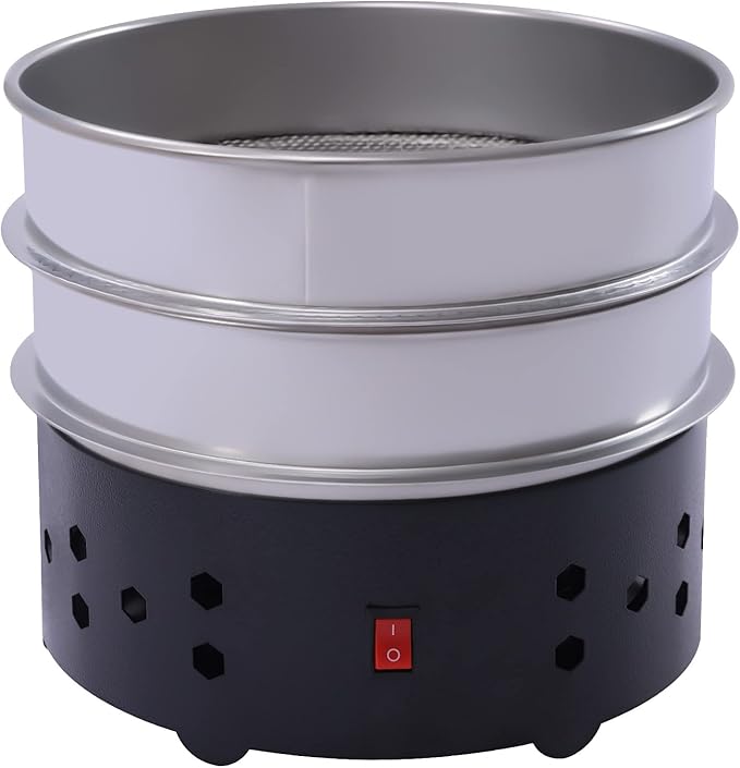 SHIPUNAYE Coffee Bean Cooler, 1.3lb Electric Coffee Roasting Cooling Machine, 2 Layer Stainless Steel Coffees Chaff Collect Cooler Tool, Mesh Brewing Cooling Tool for Home Cafe