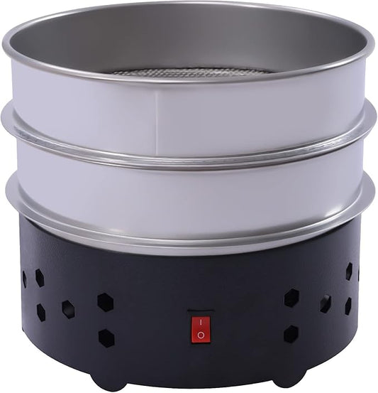SHIPUNAYE Coffee Bean Cooler, 1.3lb Electric Coffee Roasting Cooling Machine, 2 Layer Stainless Steel Coffees Chaff Collect Cooler Tool, Mesh Brewing Cooling Tool for Home Cafe