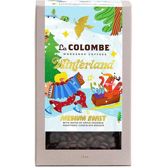La Colombe Winterland Medium Roast Whole Bean Coffee - Notes of Roasted Almond, Chocolate Mousse & Rum Cake, 12 Ounce (Pack of 1)