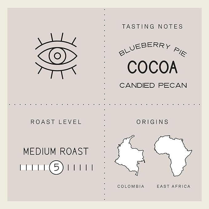 Verve Coffee Roasters Whole Bean Coffee Sermon Blend | Medium Roast, Brewed or Espresso, Direct Trade, Resealable Pouch | Enjoy Hot or Cold Brew | Ideal for French Press | 12oz Bag