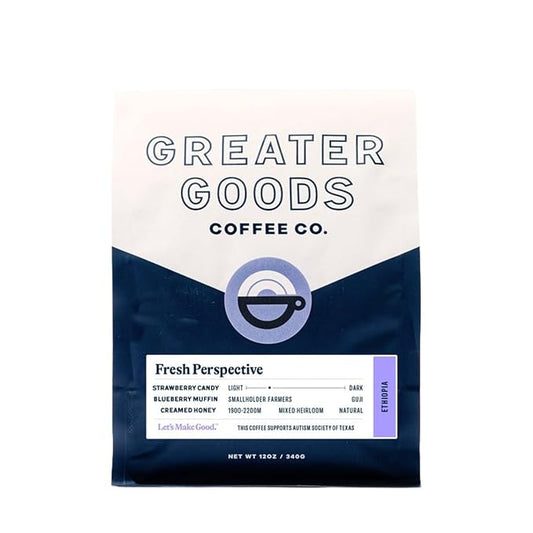 Fresh Perspective - Ethiopia - Roasted by Greater Goods Coffee Co. - Freshly Ground Coffee - 10 Ounce Bag