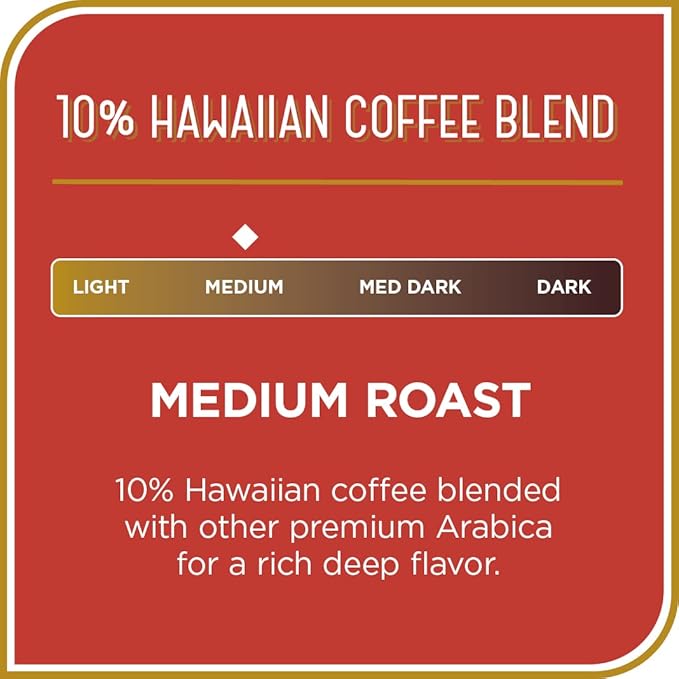 Don Francisco's Premium Hawaiian Blend Ground Coffee, 10% Hawaiian, Rich Flavor, Floral Aroma, Fruity Notes, 3-Pack (12 oz Recyclable Cans)