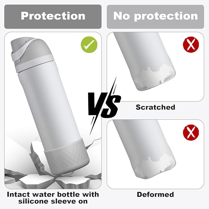 Silicone Boot for Owala Water Bottle 24 oz 32 oz 40 oz, Anti-Slip Protective Sleeve for FreeSip/Twist/Flip Stainless Steel Water Bottles Accessories