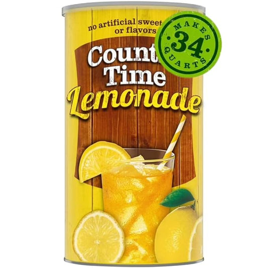 Contry Lime Lemonade Drink, Lemonade Powdered Drink Mixes 82.5 Oz. - Resealable Canister Powdered Drink Mix With No Artificial Flavors Or Sweeteners