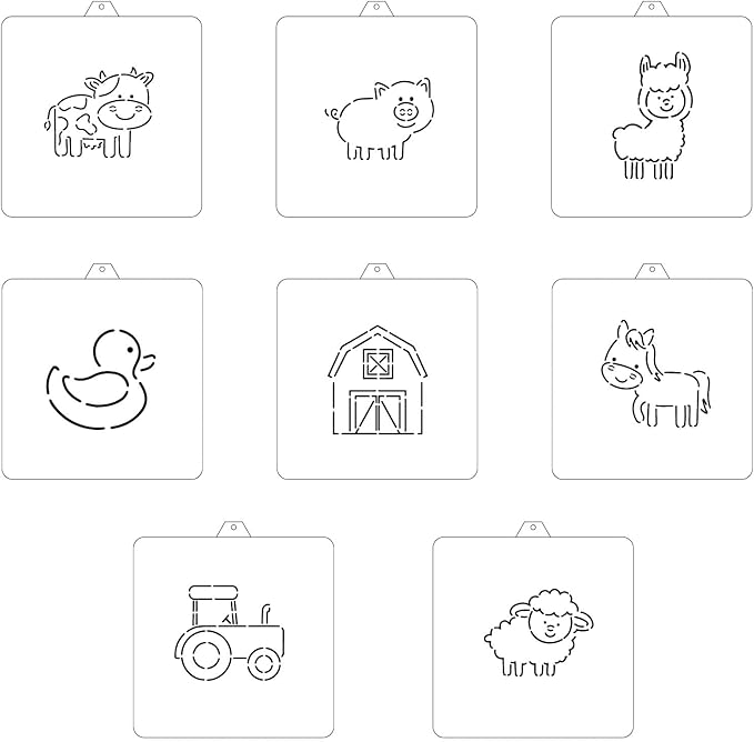 Reusable PYO Cookie Stencil Paint Your Own Custom Design Unique Cookies Stencils Creates Custom Coloring Pages Designs, Perfect for Kids, Parties, and Bakers. Detailed Designs.