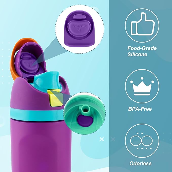 3pcs Bottle O Seal Ring & 3pcs Gasket Replacement Stopper for Owala FreeSip Cap, Silicone Water Bottle Plug Stopper BPA Free Top Lid Mouth Parts Compatible with Owala FreeSip 24oz 32oz