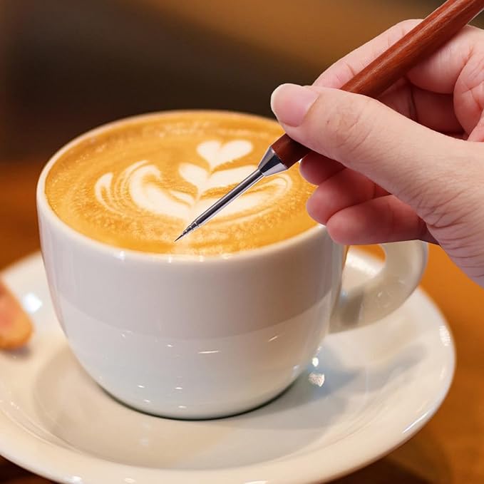 2 Pcs Latte Art Pen Cinnamon Pen for Barista, Coffee Latte Art Tools Barista Espresso Accessories for Coffee Bar Baristas Make Latte Cappuccino Macchiato