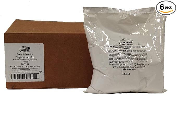 Superior French Vanilla Cappuccino Mix (6 bags/2 lbs each)