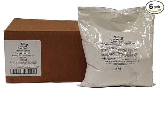Superior French Vanilla Cappuccino Mix (6 bags/2 lbs each)