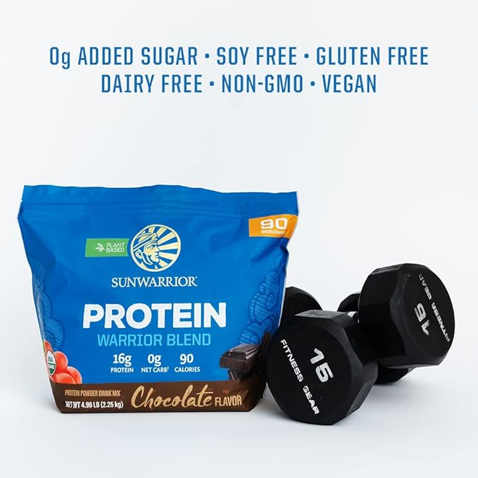 Organic Plant Based Protein Powder | Vegan Organic Protein Powder Chocolate Flavored with BCAA Amino Acids & Hemp Seed Pea Blend | Non-GMO Soy Dairy Filler & Gluten Free (Chocolate, 90 Servings)