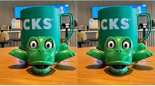JOD® Turtle Cup Holder, Turtle Coaster with Funny Expression, 2 PCS Cup Holder with Liftable Limbs & Expressive Face for Turtles,Tortoise Lover Gag Gifts Home Decor (2PC-Green)