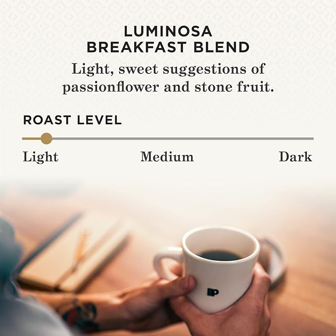 Peet's Coffee, Light Roast Keurig K-Cup Pods - Luminosa Breakfast Blend (6 Boxes of 10 K-Cup Pods)