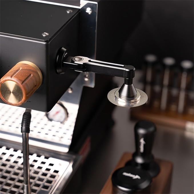 Adjustable Magnetic Espresso Coffee Puck Screen Holder Compatible With 51MM 53MM 58MM Screens Designed To Enhance Brewing And Save Counter Space (Black 58MM)