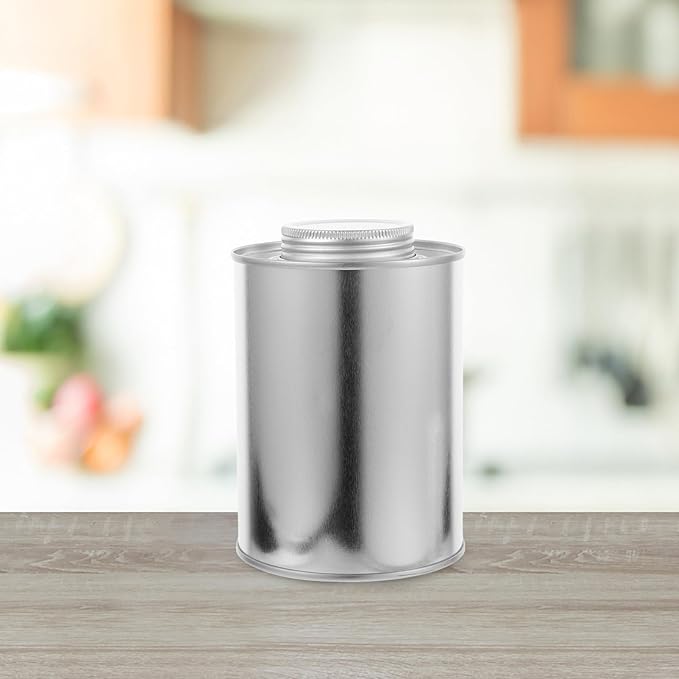 BESPORTBLE Tinplate Coffee Bean Canister with Vacuum Valve, 200-250g Capacity, Small Kitchen Storage Jar for Loose Tea and Spices, Sealed Coffee Container for Countertop Organization