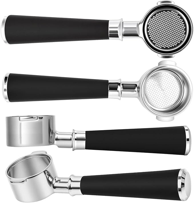 51mm Bottomless Portafilter 2 Ears Fits for Delonghi ECP3420, EC155, BCO430, EC260, and ECP3120, Espresso Accessories Kit includes Puck Screen, WDT Tool, Dosing Funnel, Double Shot Filter Basket