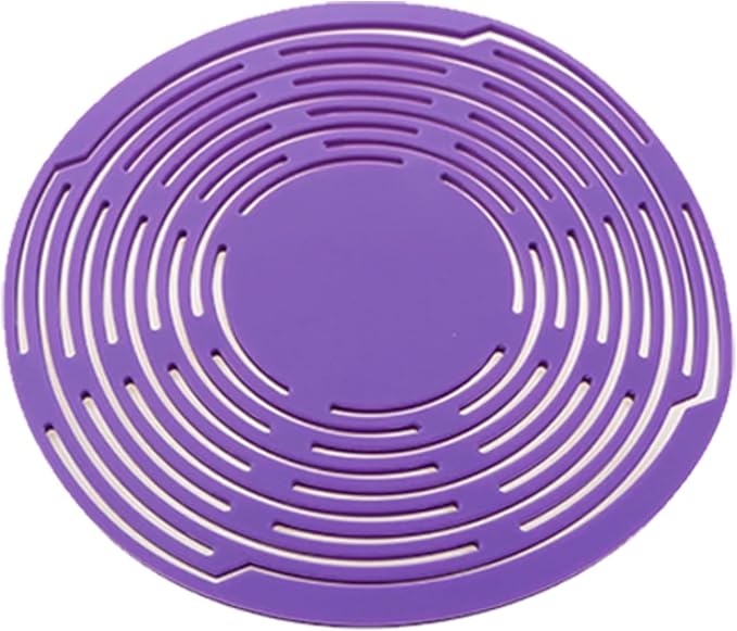 Multifunctional Mesh Coaster,Multifunctional Mesh Cup Coaster,Multi-Use Silicone Storage Bag&Organizer,Wine Holder Handheld Bottle Mesh Coaster Silicone Mat Mesh Design (Purple)